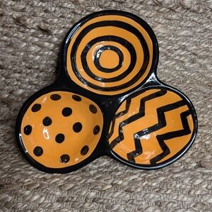 Noble Excellence Halloween Round 3 Section Orange & Black candy Bowl